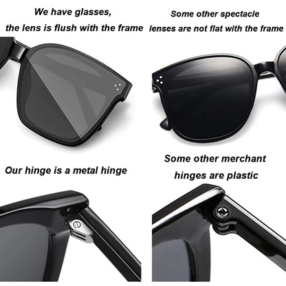 CLLOIO - Gafas de sol unisex de nueva tendencia para mujer y hombre, diseño simple, decorativas, para conducir, con protección UV400
