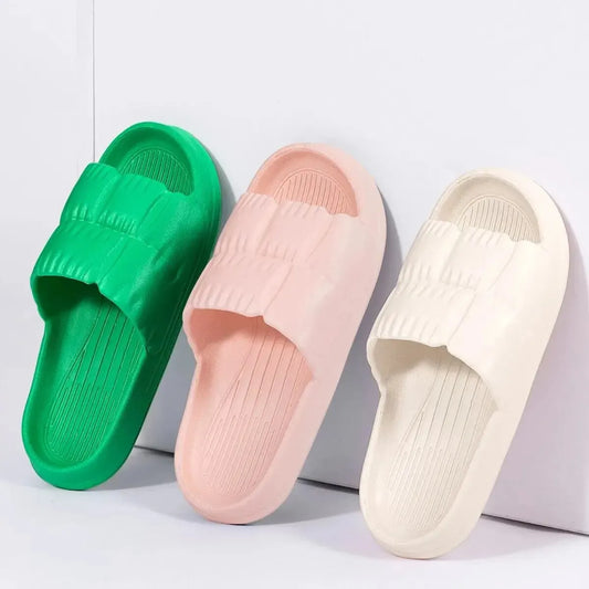 Sandalias de suela suave con plataforma gruesa para mujer, sandalias de playa para interior y exterior, chanclas antideslizantes de EVA de verano