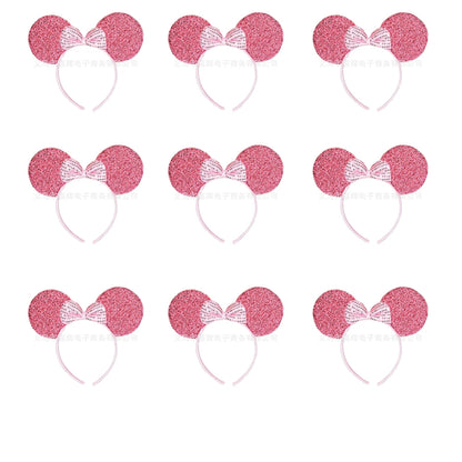 12 diademas con orejas de ratón para mujer y niña, venta al por mayor, para el pelo, para fiesta, cosplay, lazos, accesorios para el cabello de moda.