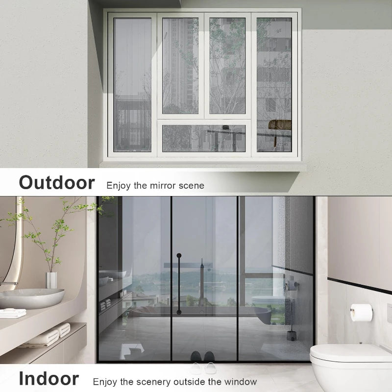 Película de privacidad para ventanas, unidireccional, estática, anti-sol, anti-UV, reflectante, para el hogar y la oficina.