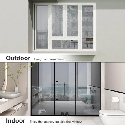 Película de privacidad para ventanas, unidireccional, estática, anti-sol, anti-UV, reflectante, para el hogar y la oficina.