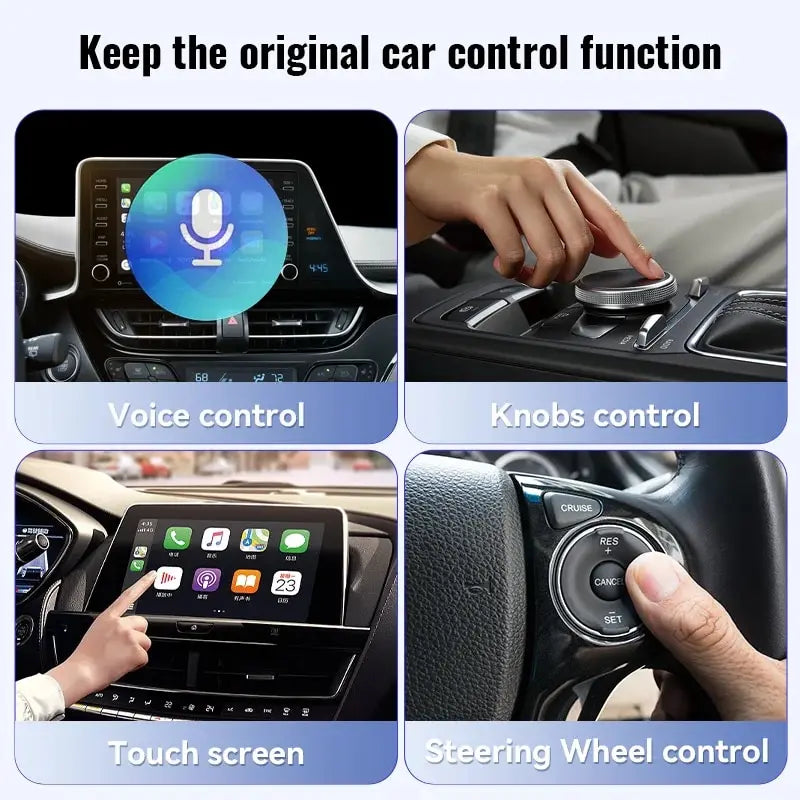 XUDA NUEVO Adaptador inalámbrico CarPlay Android Auto inalámbrico Smart Mini Box Plug and Play WiFi Conexión rápida Universal para Nissan