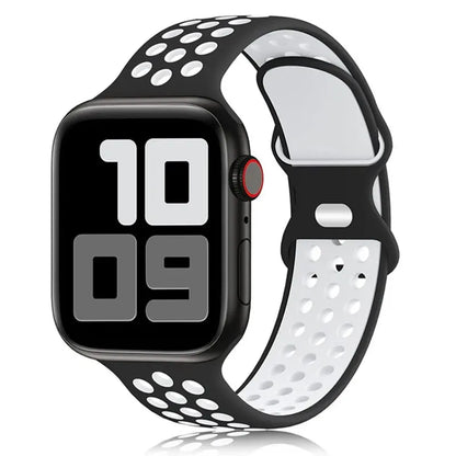 Correa deportiva para Apple Watch de 44 mm, 45 mm, Ultra 2, 49 mm, 40 mm, 41 mm, 42 mm, 45 mm, pulsera de silicona para iWatch Series 9, 8, SE, 7 y 3.