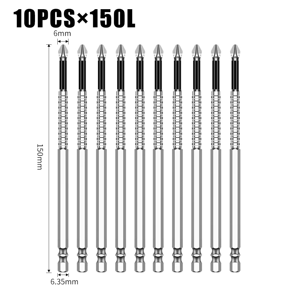 K5 Non-slip High Hardness Bit S2 Strong Magnetic 5A Black Non-slip Cross Head Electric Drill Electric Screwdriver Bit
