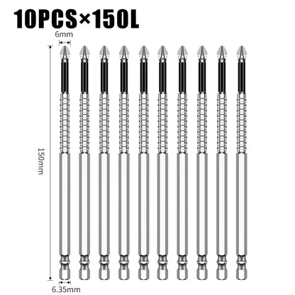 K5 Non-slip High Hardness Bit S2 Strong Magnetic 5A Black Non-slip Cross Head Electric Drill Electric Screwdriver Bit