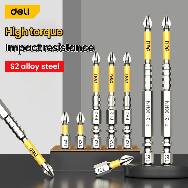 Non-slip PH2 Magnetic Batch Head Cross Screwdriver Hardness Drill Bit Screw Driver Hand Tools 25/50/65/70/90/150mm