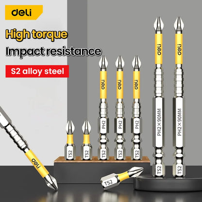 Non-slip PH2 Magnetic Batch Head Cross Screwdriver Hardness Drill Bit Screw Driver Hand Tools 25/50/65/70/90/150mm