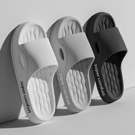 Pantuflas de plataforma gruesa para mujer, sandalias de suela suave con almohada, chanclas de verano para playa, chanclas antideslizantes, pantuflas de baño