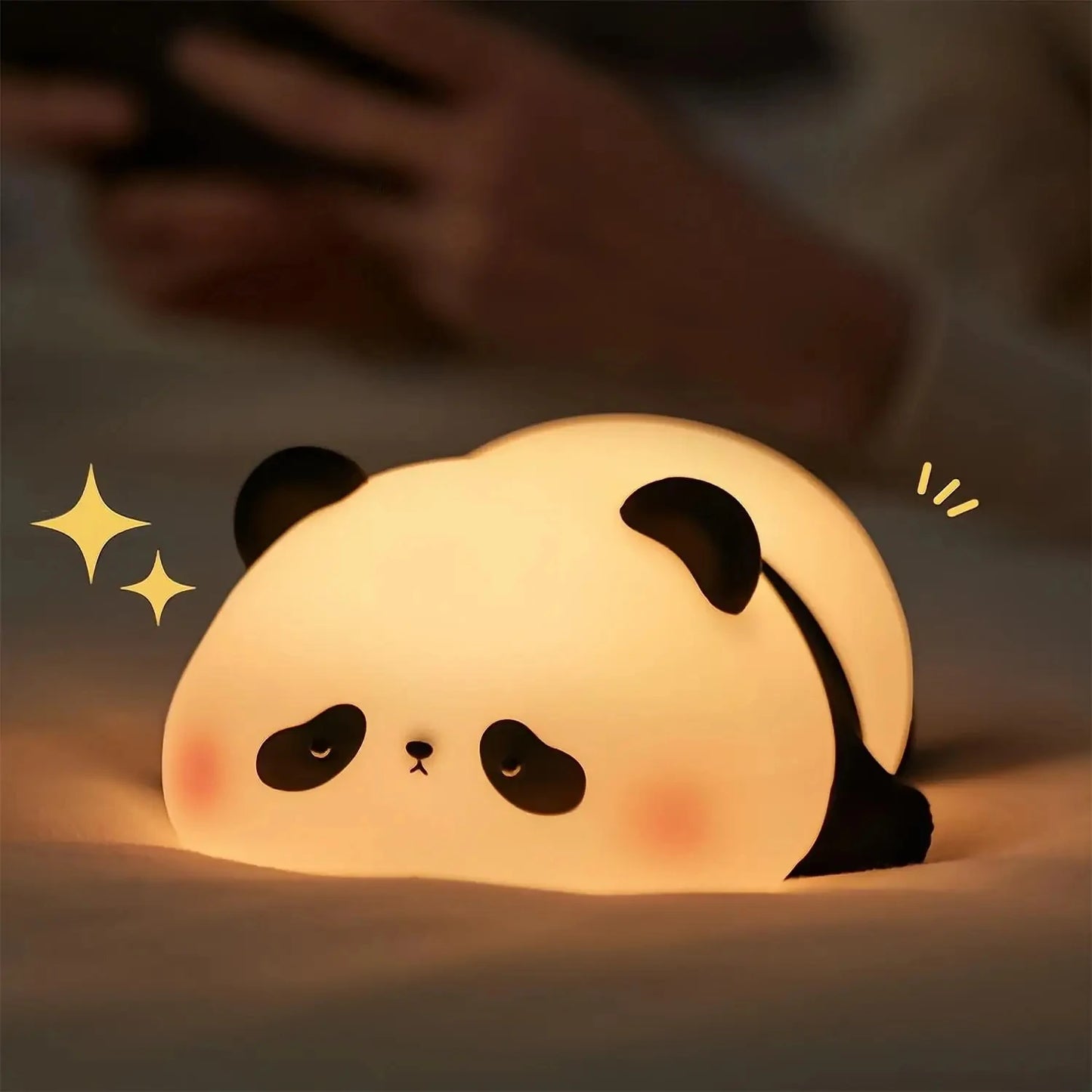 Cute Animal-shape Silicone Night Light Rechargeable Bedside Patting Nightlights For Child Holiday Gift Bedroom Decor Lighting