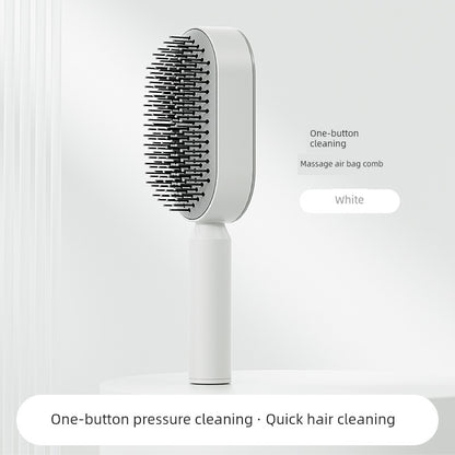 Peine de aire para limpieza con prensa mejorada Seiko Mujie de Japón, peine masajeador con bolsa de aire para cabello largo.