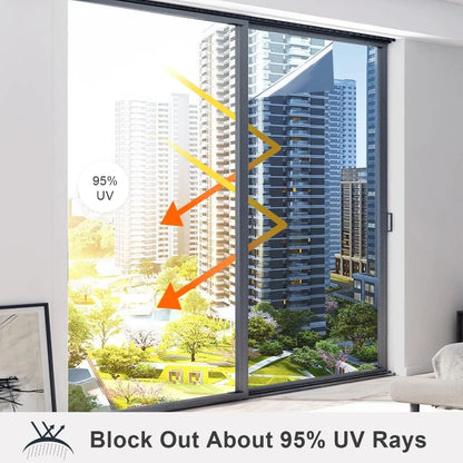 Película de privacidad para ventanas, unidireccional, estática, anti-sol, anti-UV, reflectante, para el hogar y la oficina.