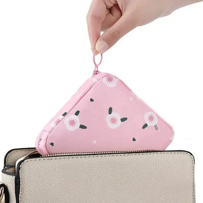 Bolsa de almacenamiento para compresas y tampones para mujer, organizador portátil impermeable con estampado de dibujos animados