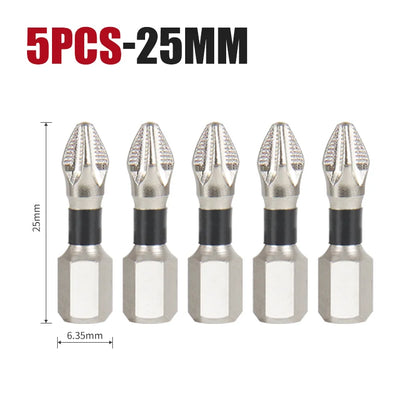 K5 Anti-Slip and Shock-Proof Bits Screwdriver Bits High Hardness Strong Magnetic 25/50/65/70/90/150mm Ph2 Screwdriver Set