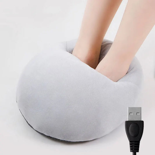 Calentador de pies eléctrico USB de 5 V/2 A para debajo del escritorio, almohadilla térmica de felpa para calentar las piernas en invierno.
