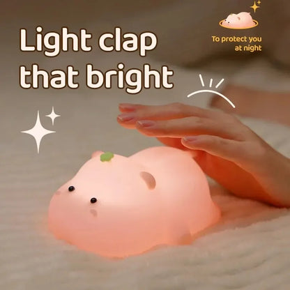 LED Night Light for Kids Squishy Novelty Lamp 3 Level Dimmable Nursery Nightlight for Breastfeeding Toddler Baby Home Decor