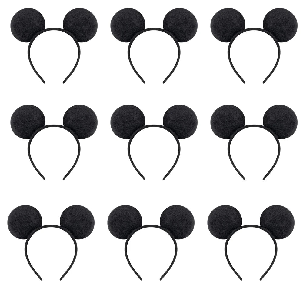 12 diademas con orejas de ratón para mujer y niña, venta al por mayor, para el pelo, para fiesta, cosplay, lazos, accesorios para el cabello de moda.
