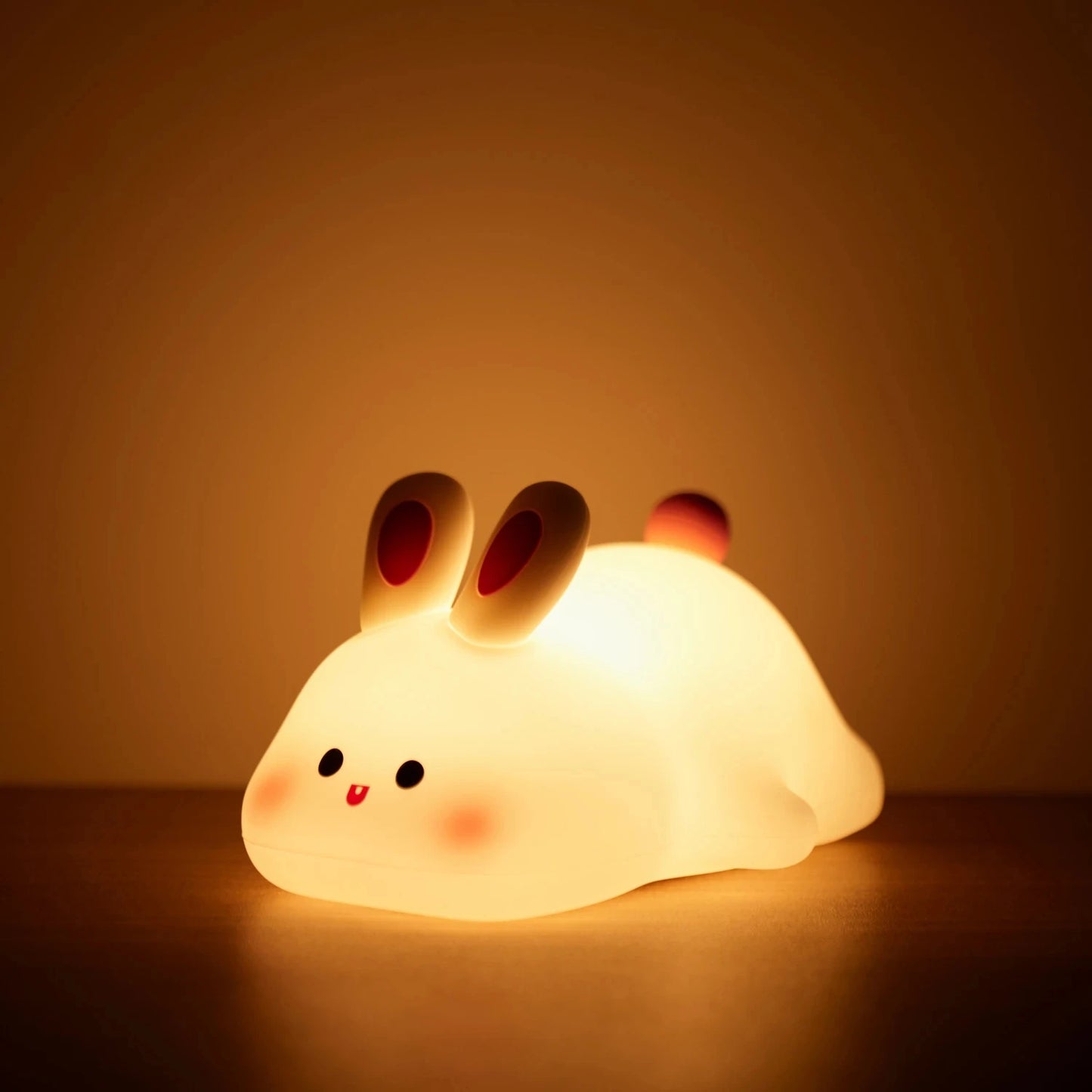 Cute Animal-shape Silicone Night Light Rechargeable Bedside Patting Nightlights For Child Holiday Gift Bedroom Decor Lighting