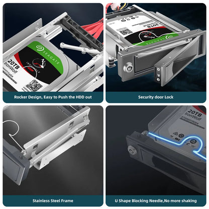 MAIWO CD-ROM Space HDD Mobile Rack Internal 3.5 Inch HDD Convertor Enclosure Tool Free Hard Disk Installation HDD-ROM HDD Case