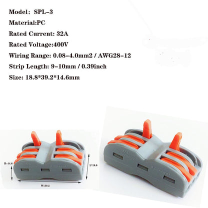 Conector de cable SPL-42 Conector de cableado compacto universal Conector de bloque de terminales a presión para iluminación Mini conector de cable rápido