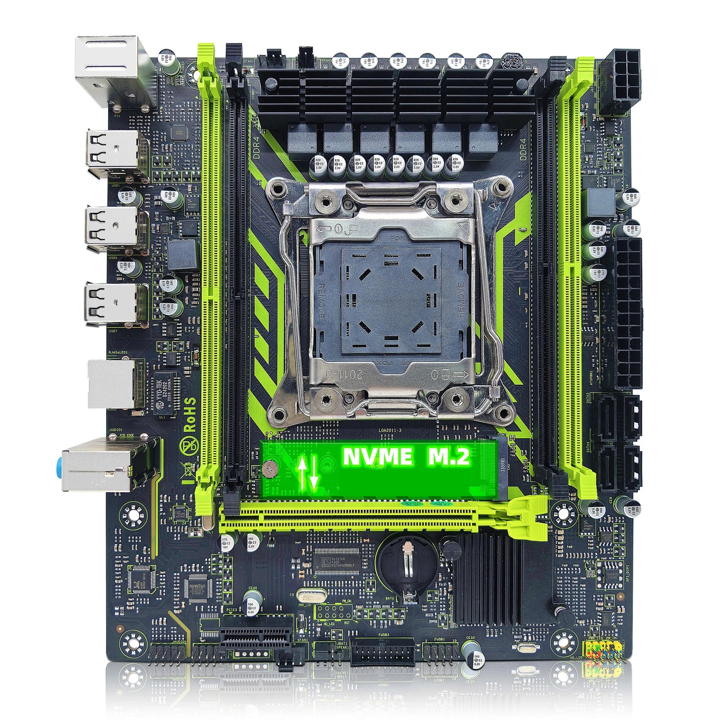Kit de placa base ZSUS X99-8D4 con procesador LGA2011-3 Xeon E5 2650 V4, DDR4, 16 GB (1 x 16 GB), memoria RAM de 2133 MHz, NVME, M.2, SATA