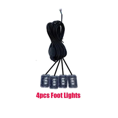 Dual Zone 18/22 in 1 Ambient Light Parts 64 Colors RGB Main Controller Sub Controller Speaker Lights 35/75/110cm Light Strips