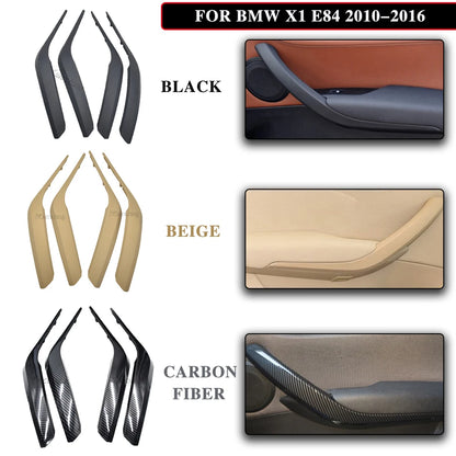 Juego de manijas interiores de coche, reposabrazos de puerta, panel embellecedor para BMW X1 E84 2010 2011 2012 2013 2014 2015 2016