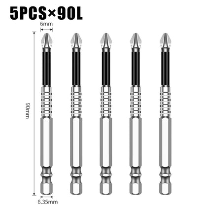 K5 Non-slip High Hardness Bit S2 Strong Magnetic 5A Black Non-slip Cross Head Electric Drill Electric Screwdriver Bit