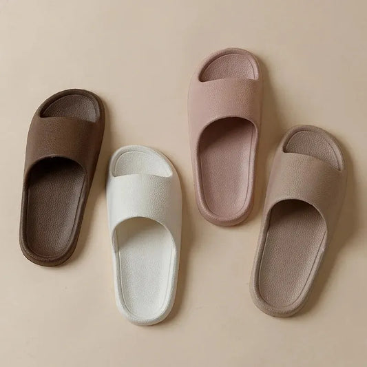 Zapatillas de moda para mujer, planas, ligeras, de EVA, para el baño, cómodas, para parejas, para interiores y ducha.