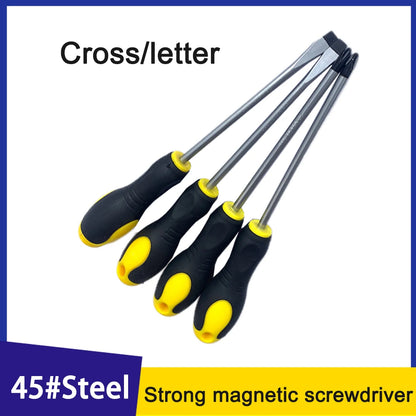 3/4/5/6/8 Inch Rubber-coated Anti-slip Handle Word Cross Strong Magnetic 45# Steel Screwdriver Screwdriver