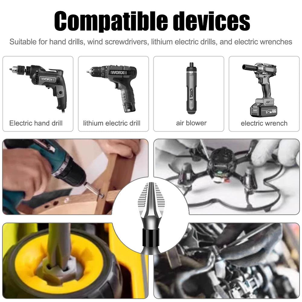 K5 Non-slip High Hardness Bit S2 Strong Magnetic 5A Black Non-slip Cross Head Electric Drill Electric Screwdriver Bit
