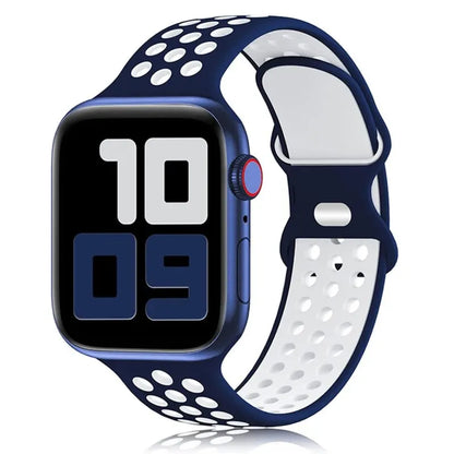 Correa deportiva para Apple Watch de 44 mm, 45 mm, Ultra 2, 49 mm, 40 mm, 41 mm, 42 mm, 45 mm, pulsera de silicona para iWatch Series 9, 8, SE, 7 y 3.