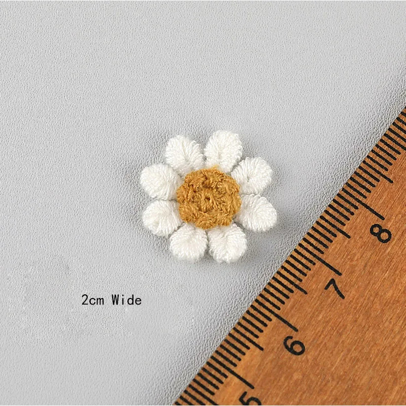 10Pcs White Daisy Flower Patches for Clothes Daisy Flower Patch Repair