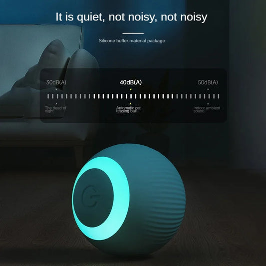 Juguete automático para gatos con movimiento, pelota interactiva, pelota eléctrica recargable, accesorios para mascotas, suministros para el hogar