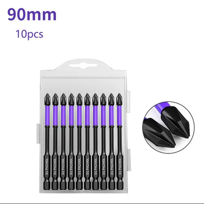 Non-Slip Impact Batch Head Strong Magnetic Cross High Torque Hardness Screw Waterproof Ph2 Screwdriver Bits Set