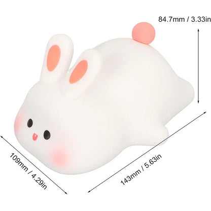Soft Silicone Night Light - USB Rechargeable Touch Control 3-Level Dimmable Bedside Lamp for Nursery, Kids, Babies & Gift Decor