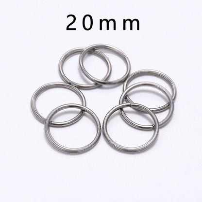 30-200 piezas de 3-25 mm de acero inoxidable con anillos partidos abiertos y bucles individuales para hacer joyas y accesorios.
