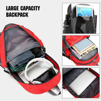 Mochila de senderismo de 40 l, impermeable, ligera, para exteriores, senderismo, trekking, mochila de viaje para hombres y mujeres, mochila de montañismo.