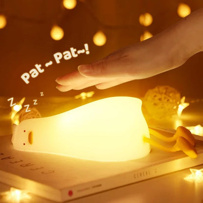 Soft Silicone Night Light - USB Rechargeable Touch Control 3-Level Dimmable Bedside Lamp for Nursery, Kids, Babies & Gift Decor