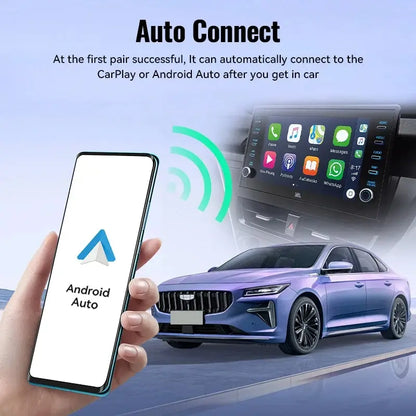 XUDA NUEVO Adaptador inalámbrico CarPlay Android Auto inalámbrico Smart Mini Box Plug and Play WiFi Conexión rápida Universal para Nissan