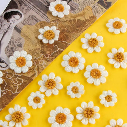 10Pcs White Daisy Flower Patches for Clothes Daisy Flower Patch Repair