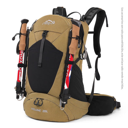 Mochila de montañismo de 35 litros para hombre y mujer, bolsa de deporte al aire libre, impermeable, para acampar, senderismo y lluvia.