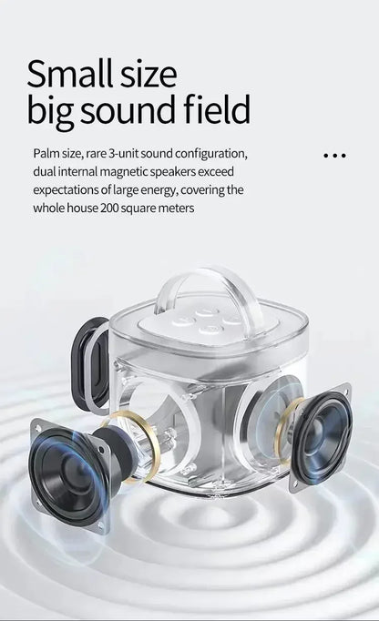 High Power Karaoke Bluetooth Speaker Portable 360 Stereo Surround Waterproof Wireless Subwoofer with Dual Microphone Boombox
