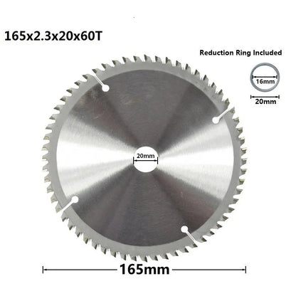 Circular Saw Blade 165mm Dia 24T/40T/48T TCT Carbide Disc for Woodworking Cutting Tools