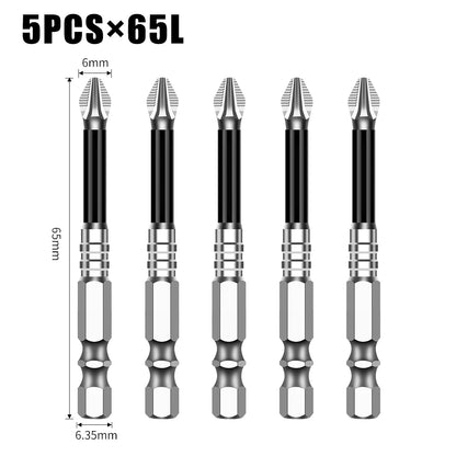 K5 Non-slip High Hardness Bit S2 Strong Magnetic 5A Black Non-slip Cross Head Electric Drill Electric Screwdriver Bit