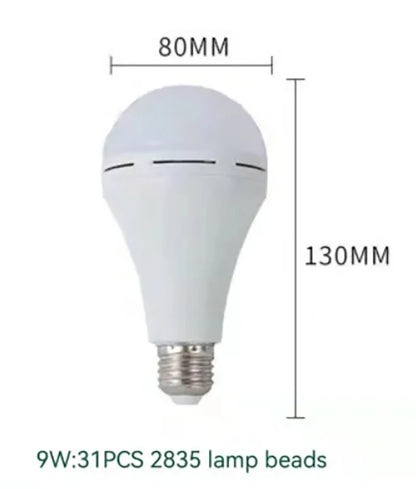 Bombilla LED de emergencia de 7 W, 9 W, 12 W y 15 W. Bombilla de bajo consumo con carga portátil. Bombilla de emergencia para cortes de energía en el hogar.