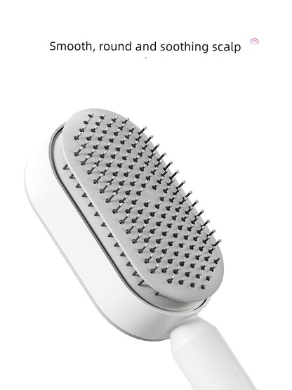 Peine de aire para limpieza con prensa mejorada Seiko Mujie de Japón, peine masajeador con bolsa de aire para cabello largo.