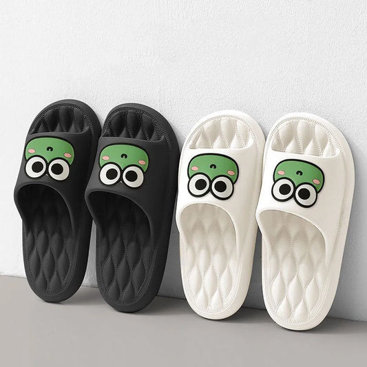 Sandalias de playa de verano antideslizantes para el baño, chanclas suaves con dibujos de ranas