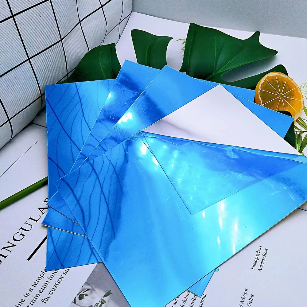 5 espejos DIY ultrafinos autoadhesivos de cuerpo completo de 15 x 15 cm, espejo suave para baño, decoración de belleza, adhesivo para espejo.