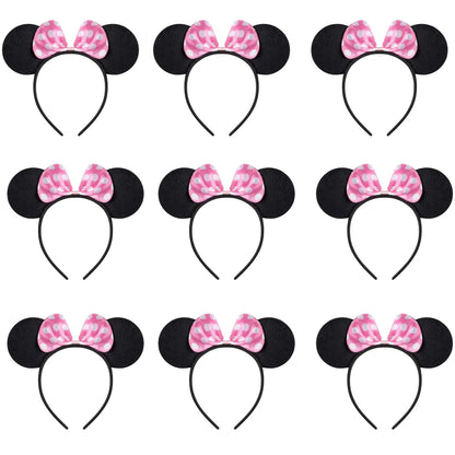 12 diademas con orejas de ratón para mujer y niña, venta al por mayor, para el pelo, para fiesta, cosplay, lazos, accesorios para el cabello de moda.