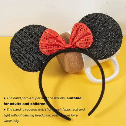 12 diademas con orejas de ratón para mujer y niña, venta al por mayor, para el pelo, para fiesta, cosplay, lazos, accesorios para el cabello de moda.